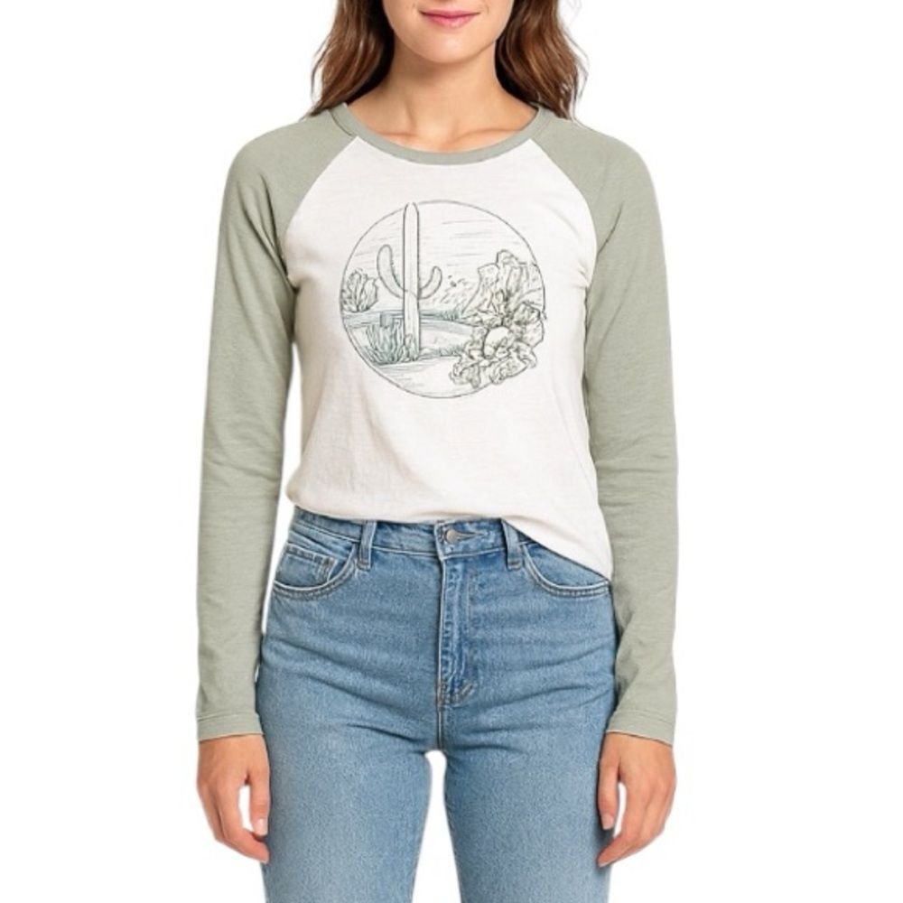 Hollister Women’s Desert Scene Graphic Raglan Tee | Size Medium